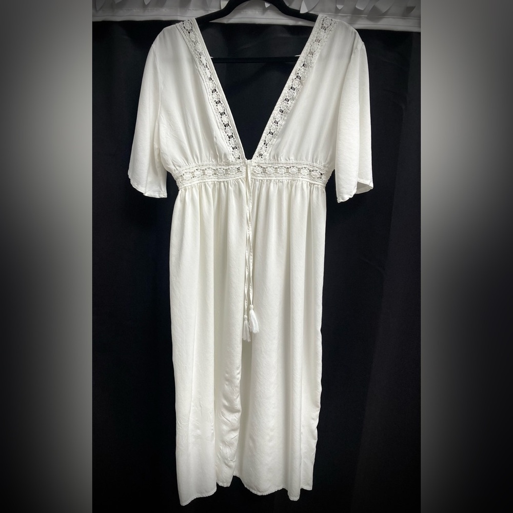 White Boho Kimono Duster